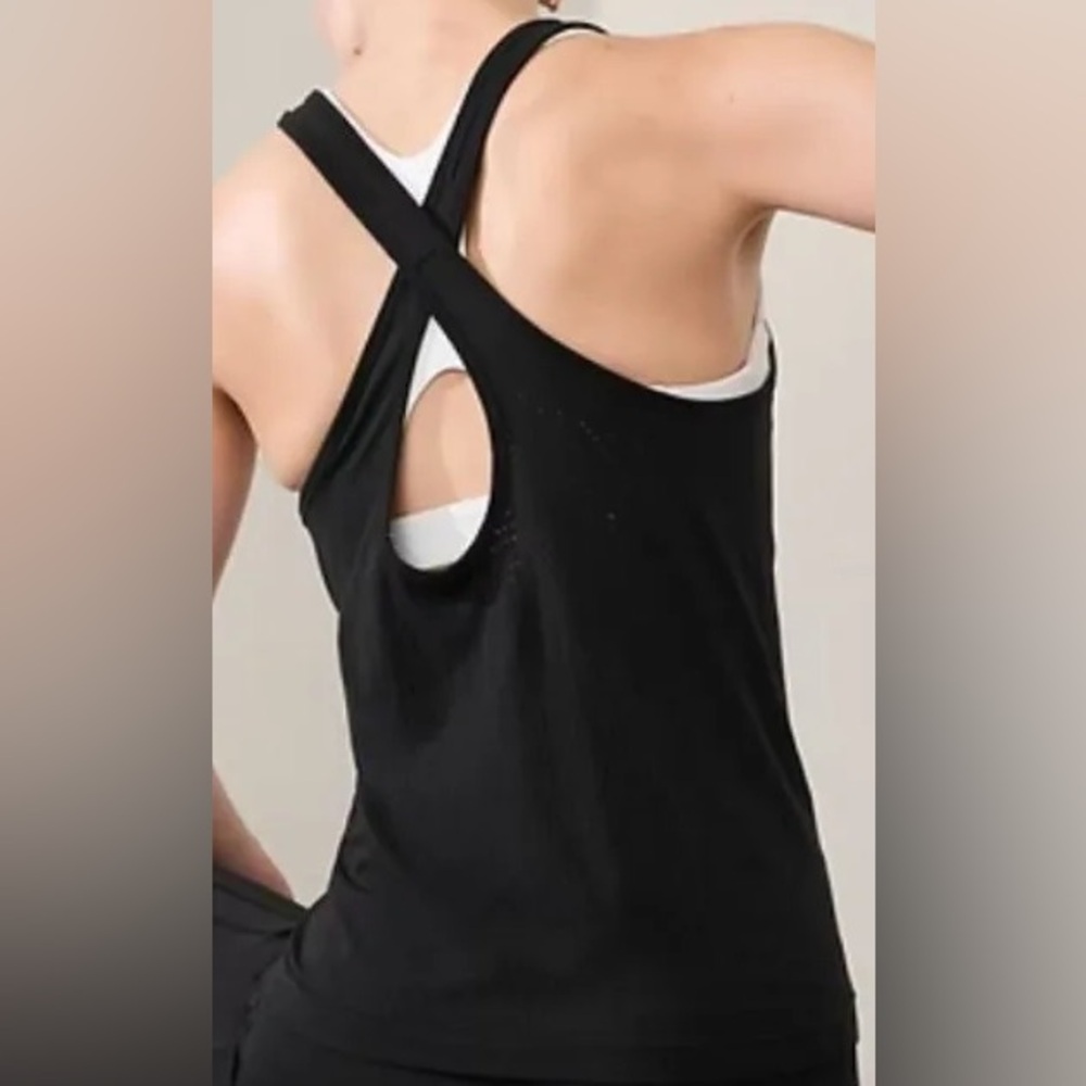 NWT Athleta Black In Motion Seamless Tank Top